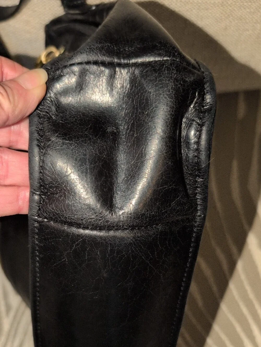 HOBO Karder Black Leather Crossbody Shoulder Bag - Retired